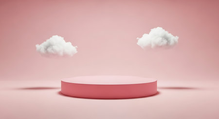 Error: Unsupported file format: D:/JPG\Pink podium with white clouds on pastel pink background image.jpgの素材