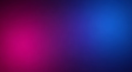 A smooth gradient transitions from bright magenta on the left to deep blue on the right, with soft light effects creating a luminous atmosphere.の素材