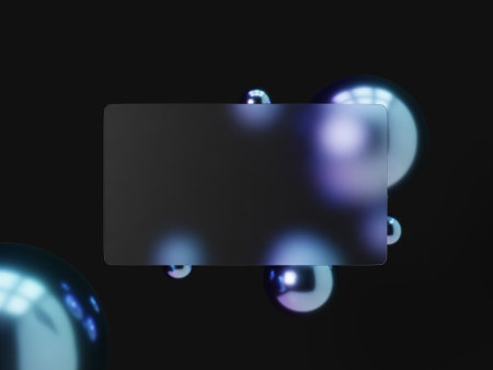 Glass morphism business card mockup templateの写真素材