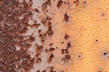 Background of old rusted metal sheetsの写真素材