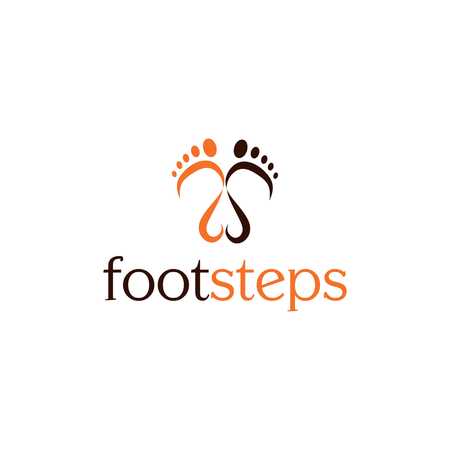 Footsteps vector illustrationのイラスト素材
