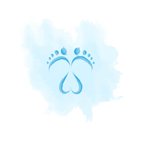 Baby footsteps vector illustrationのイラスト素材
