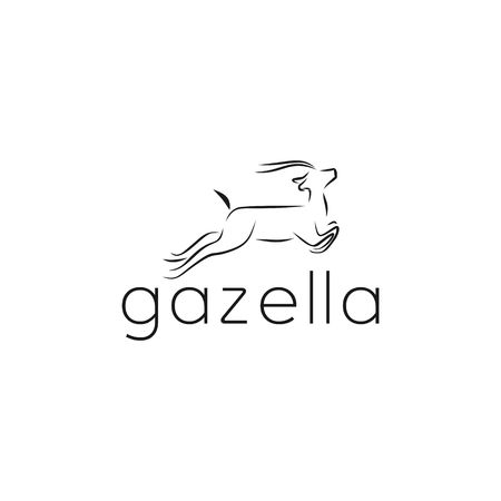 Gazelle vector illustrationのイラスト素材