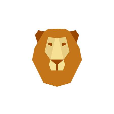 Golden lion vector illustrationのイラスト素材