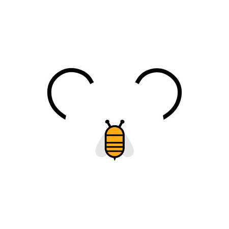Koala bee vector illustrationのイラスト素材