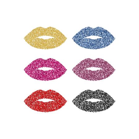 Glittery lips illustration.のイラスト素材