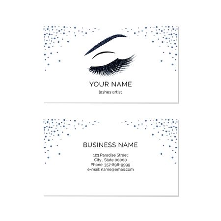 Makeup artist business card vector template.のイラスト素材
