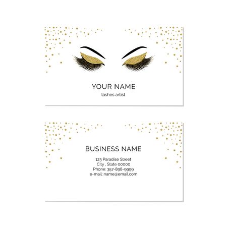 Makeup artist business card vector template.のイラスト素材