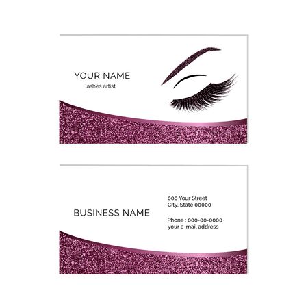 Makeup artist business card vector templateのイラスト素材