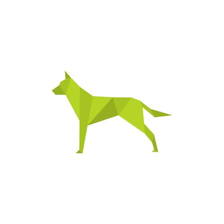 Origami dog vector illustration.のイラスト素材