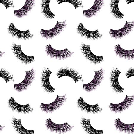Lashes vector pattern with pink glitter effectのイラスト素材