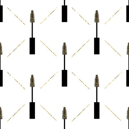 Mascara with glitter vector patternのイラスト素材