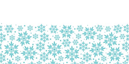 Cannabis leaf border seamless vector pattern backgroundのイラスト素材