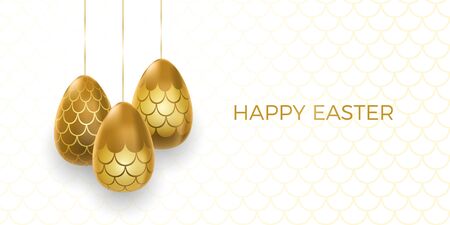 Easter egg with  mermaid scales vector illustrationのイラスト素材