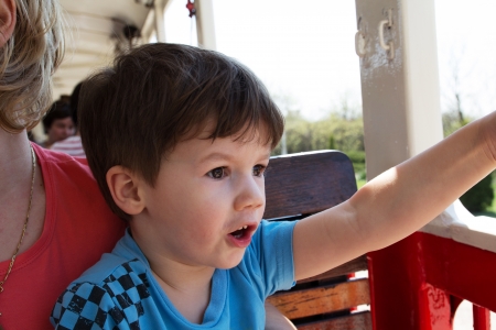 Angry boy shouting, preschool childhoodの写真素材