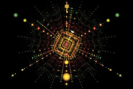 Particle collision, fission, abstract backgroundの写真素材