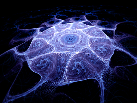 Space cell fantasy, abstract computer generated backgroundの写真素材