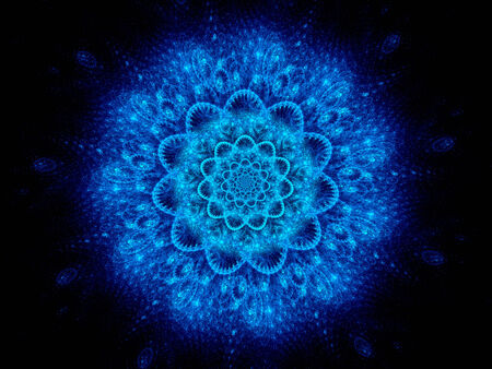 Colorful blue space mandala abstract の写真素材