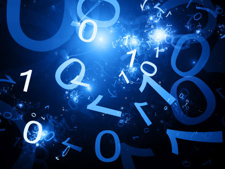 Zero one code blue abstract backgroundの写真素材