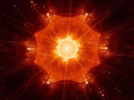 Artificial intelligence fantasy object, computer generated abstract backgroundの写真素材