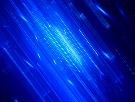 Blue glowing lines in space, technology abstract backgroundの写真素材