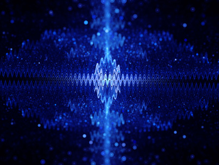 Signal from space, wave shape, computer generated abstract background