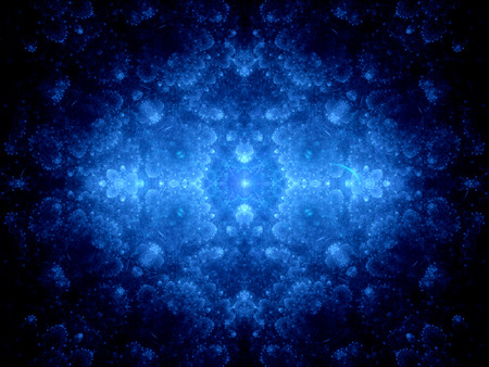Blue glowing heaven, computer generated abstract backgroundの写真素材