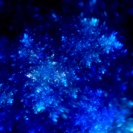Winter blue frost glowing ice detail, computer generated abstract backgroundの写真素材