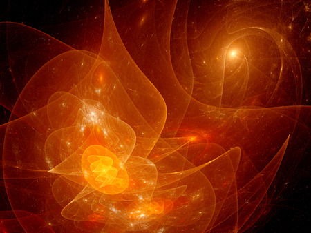 Young stars in deep space, computer generated abstract backgroundの写真素材