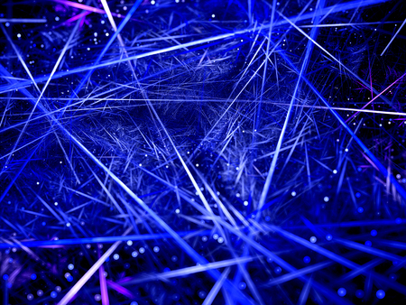 Glowing plasma lines in space, computer generated abstract background