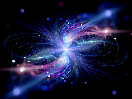 Magic plasma explosion in space, computer generated abstract backgroundの写真素材