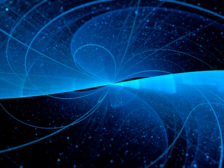 Trajectories on event horizon, computer generated abstract backgroundの写真素材
