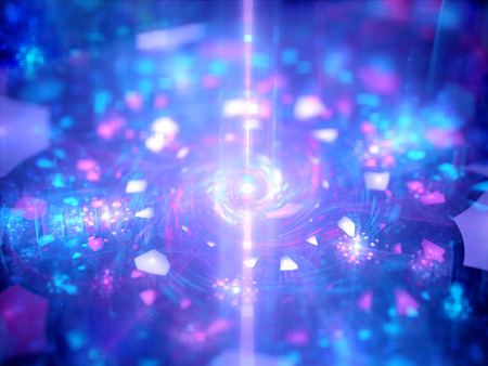 Energy source with glowing magical particles, computer generated abstract backgroundの写真素材