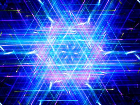 Glowing multicolored hexagon new technology computer generated abstract backgroundの写真素材