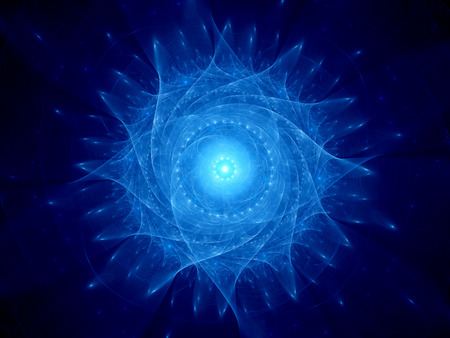 Blue glowing galactic object, computer generated abstract backgroundの写真素材