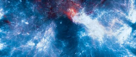 Colorful glowing nebula in space, computer generated abstract background, 3D render