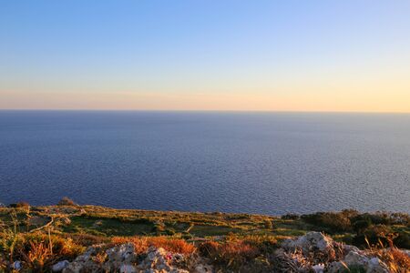 Cliffs of Dingli, Maltaの写真素材