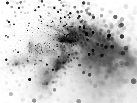 Glowing nebula with stars in bokeh inverted texture, computer generated abstract background, 3D...