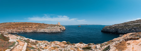 Panorama from Al-Kantra Gozo in cinematic style, Malta, EUの写真素材