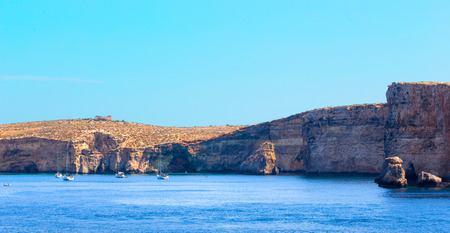 Comino island with blue lagoon at Malta, EUの写真素材
