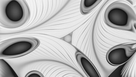 Modern design, computer generated abstract background, black and white, render