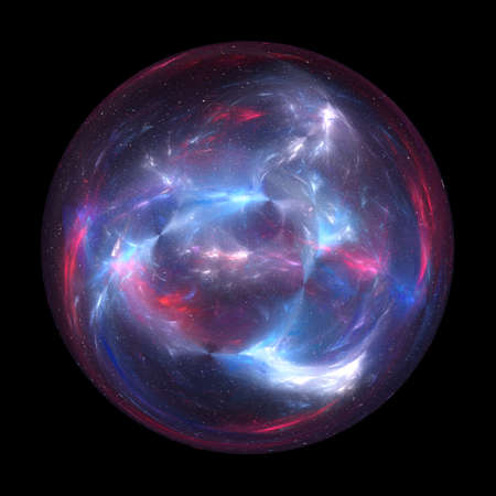 Vibrant glowing plasma ball, computer generated abstract background, 3D rendering