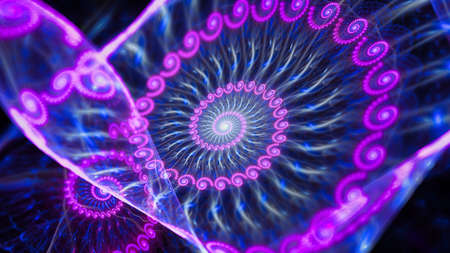 Colorful spiral macroscopic artwork, depth of field, dna, computer generated abstract background, 3D...