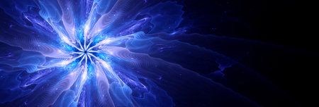 Abstract fractal. Fractal art background for creative design. Decoration for wallpaper, desktop, poster, cover booklet. Print for clothes, t-shirts. Creative illustration for designの写真素材