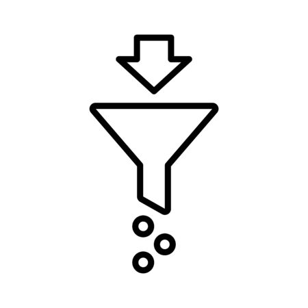 funnel - filter icon vector design template in white background and trendy styleのイラスト素材