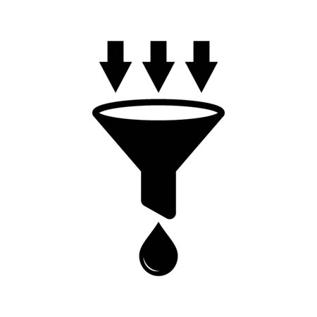 funnel - filter icon vector design template in white background and trendy styleのイラスト素材