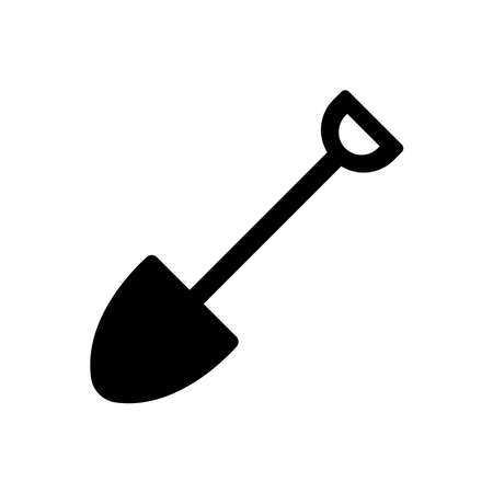 shovel - gardening icon vector design template in white backgroundのイラスト素材