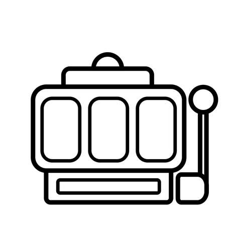 jackpot - gambling - sloth machine icon vector design template in white backgroundのイラスト素材