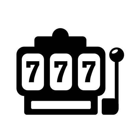 jackpot - gambling - sloth machine icon vector design template in white backgroundのイラスト素材