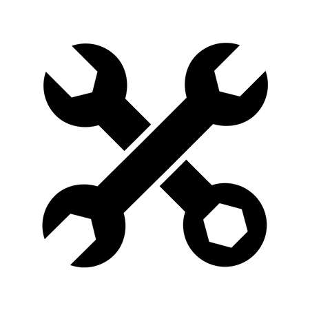 wrench - metal spanner icon vector design template in white backgroundのイラスト素材